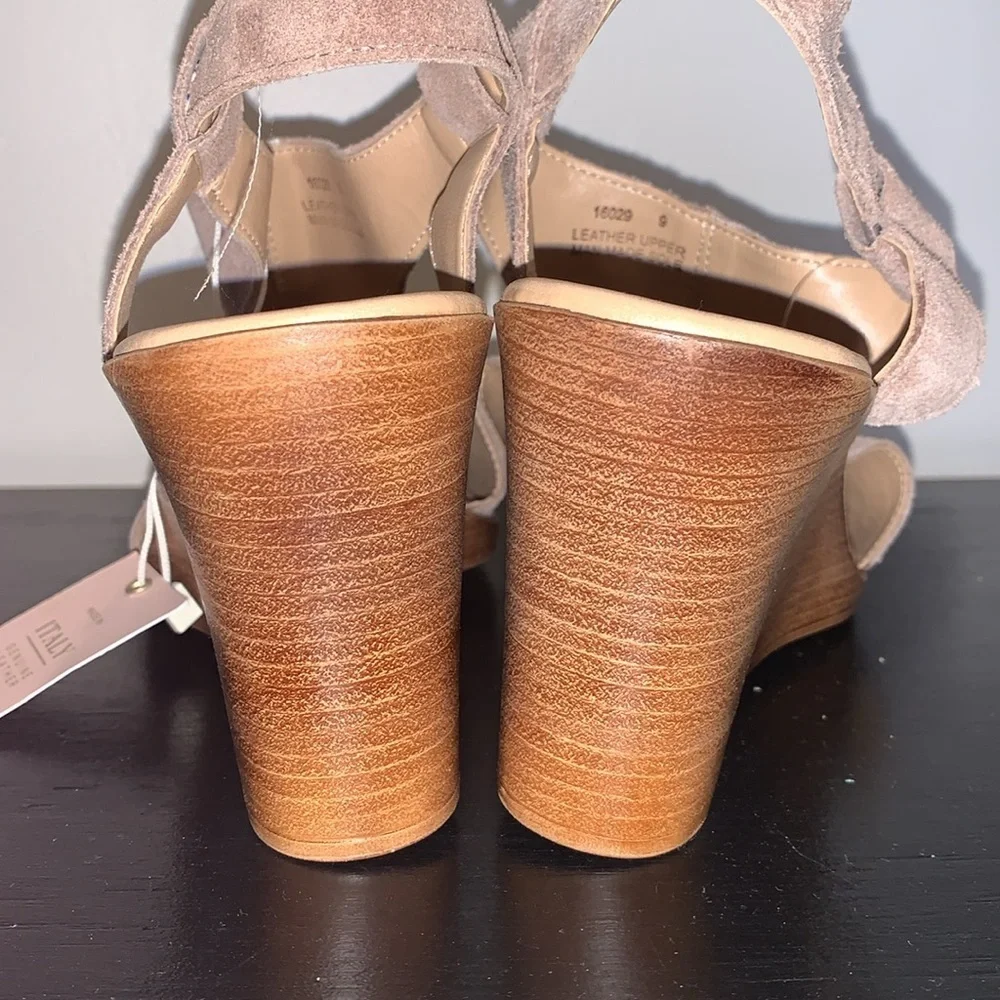 Sophia Milano Suede Wedge Heel‎ Sandals.  Size 9.  Made in Italy.